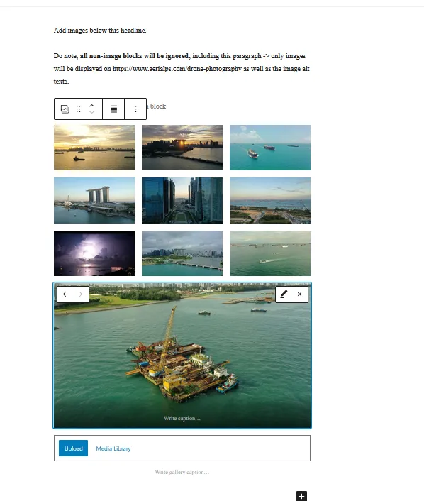 Adding new images to the Gallery collection