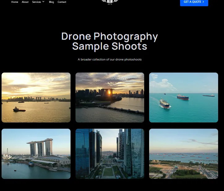 New gallery images displayed on the live website